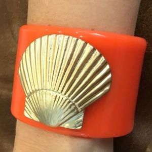 Mudpie Orange Acrylic cuff bracelet